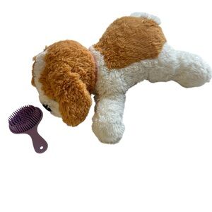 Polyfect Toys Pretty Puppy With Pink Collar And A Brush